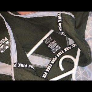 Dark Green Pink Victoria Secret Jogging Sweater ✨